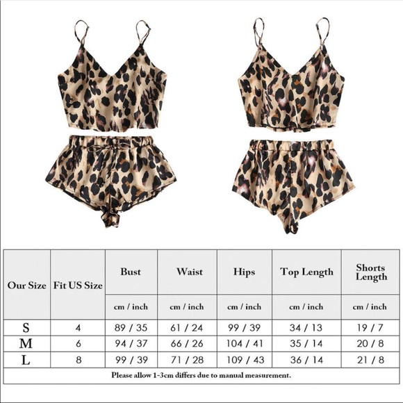 ‘Nala’ Leopard two piece satin pajama set - Picture 5 of 8
